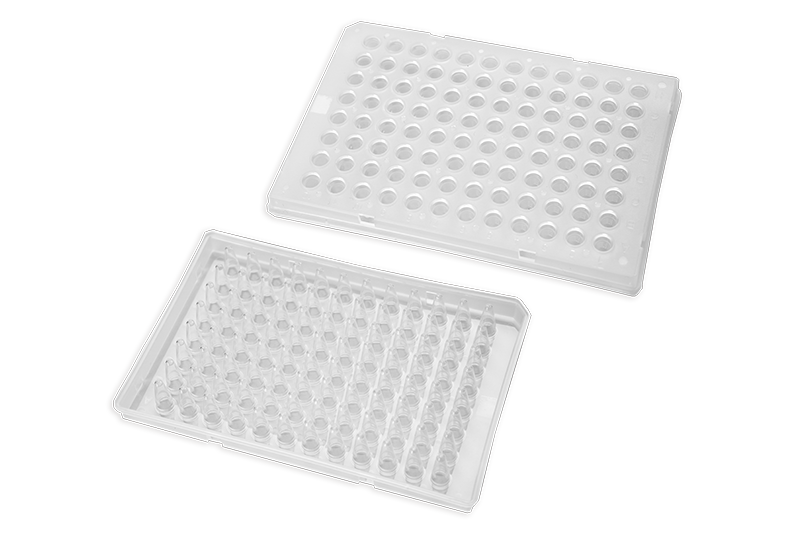 0.1mlPCR 96孔半裙边PCR板（透明）